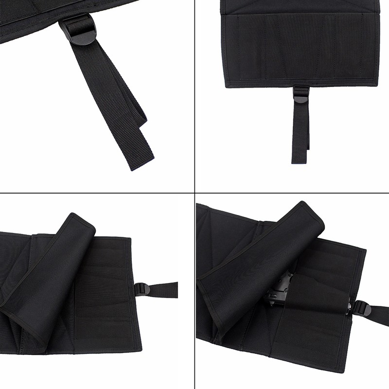 Under Seat Concealment Holster with Spare Pouch for Car Office