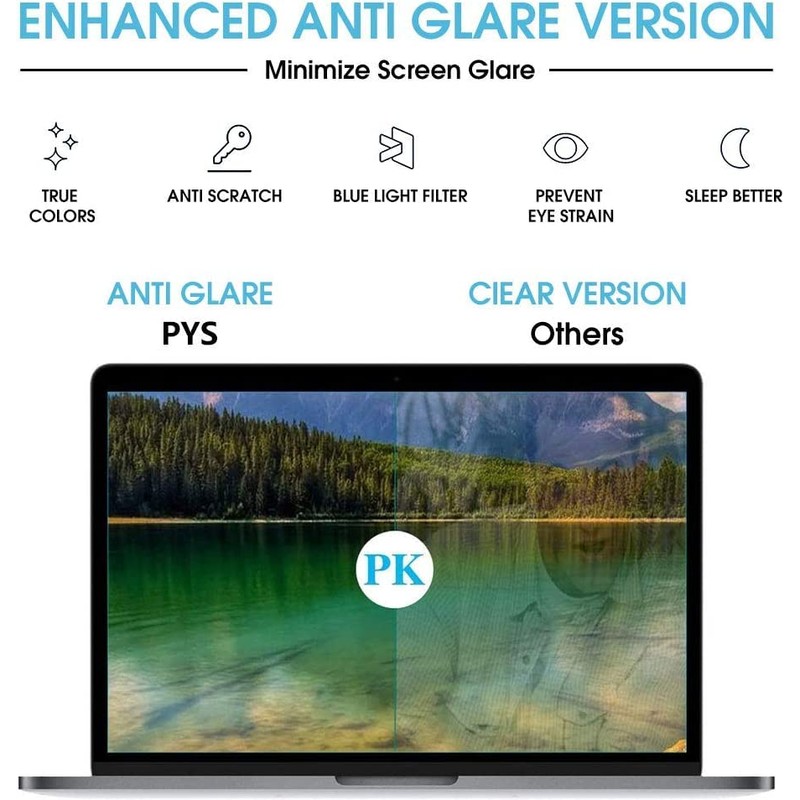 PYS 2 Pack Blue Light Screen Protector Laptop 13.3 Inch,