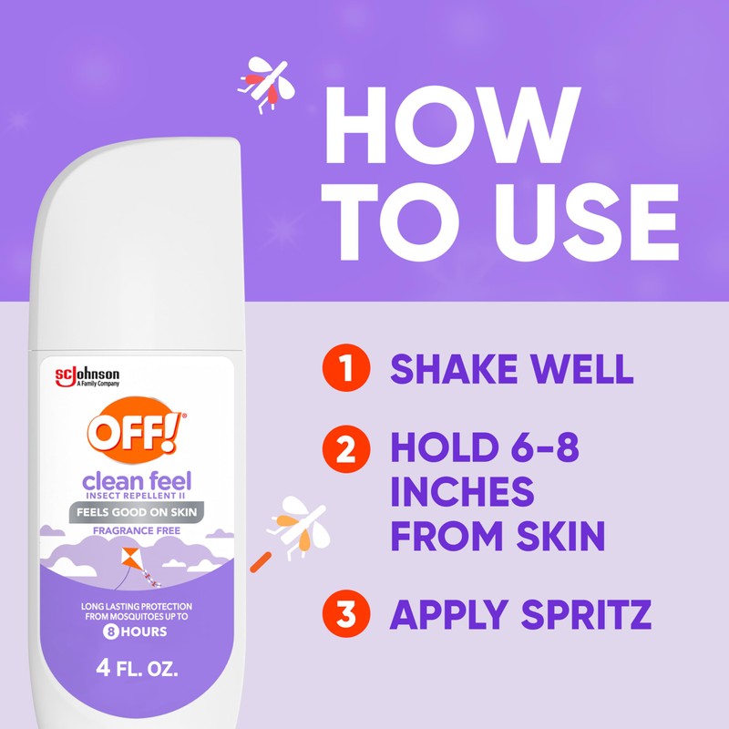 OFF! Clean Feel Insect Repellent Spritz with 20% Picaridin, Bug