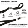LOPYXBR Pack of 100 Lanyard Black Key Ring with Rotating