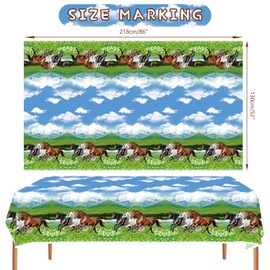 LSJDEER 4 Pack Horse Party Tablecloth - Horse Decorative Table Cover Wild Horse Racing Party Table Cloth, Wild Horse Cowboy Themed Party Decoration Supplies (51 x 86 Inches)