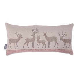 Pillow Perfect Indoor Woodland Deers Natural Rectangular Throw Pillow
