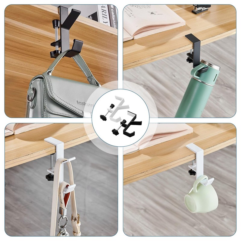 2 Pcs Handbag Hook,Non Slip Adjustable Bag Hanger,Hooks for Hanging