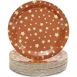 Sparkle and Bash Twinkle Twinkle Little Star Baby Shower Plates (9 In., Star Paper Plates 48 Pack)