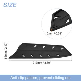 uxcell Knife Cover Sleeves Blade Edge Guards for 7.5" Chef Knife Blade Edge Protector Universal Knife Sheath for Kitchen, Black