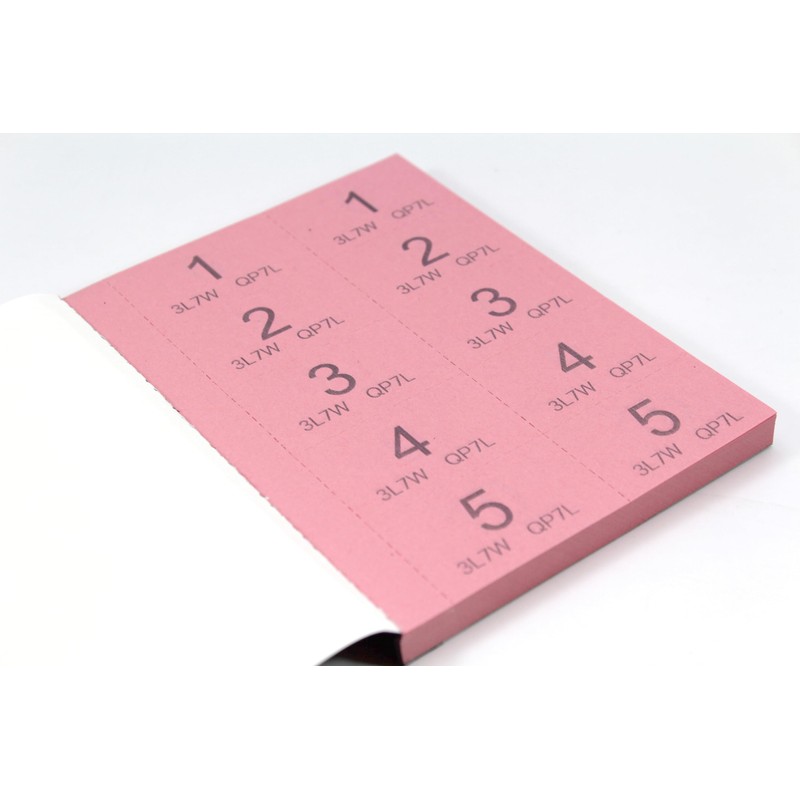 Silvine Cloakroom/Raffle Tickets, Numbered 1-500 with Security Numbering. Ref CRT500