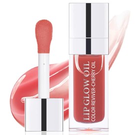 Hydrating Lip Glow Oil Hydrating & Long Lasting Plumping Lip Gloss Non-StickyTinted Lip Balm Lip Care Transparent Toot Lip Oil Prevents Lip Lines and Dry Cracked Lips (Rosewood)