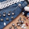 sourcing map 100Pcs Silver Round Dome Rivets, 10 Sizes Brass