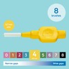 TePe Interdental Brush, Original, Yellow, 0.7 mm/ISO 4, 8pcs, plaque