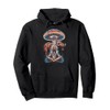 Native American Buffalo Vintage Spirit Mushroom Meditation Pullover Hoodie