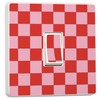 stika.co Pack of 2 Pink and Red Checker Print Vinyl