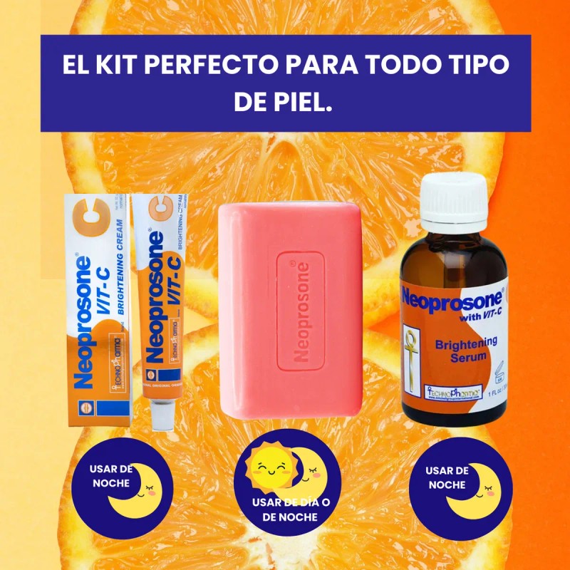 NEOPROSONE Express Kit Sérum + Crema + Limpiador Antimanchas Blanqueador