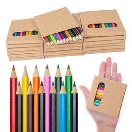 300 Count Colored Pencils Bulk, 25 Pack Colored Pencils in 12 Colors, 3.5 Inch Mini Drawing Pencils Set, Pre-sharpened Coloring Pencils for Kids, Ideal Back to School Supplies & Classroom Prizes