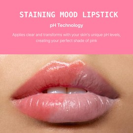 Ruby Kisses Staining Mood Lipstick, pH Color Changing Lip Balm Tint, Lightweight Hydrating Formula with Coconut Oil, Temperature-Reactive Long Lasting Satin Finish Color, Banana Scented