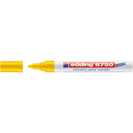 edding edding 8750 Industrie Lackmarker - gelb - 1 Stift - Rundspitze 2-4 mm - Lackstift zum Beschriften von staubigen, leicht öligen Oberflächen, Reifen, Metall, Glas und Holz - permanent, wasserfest