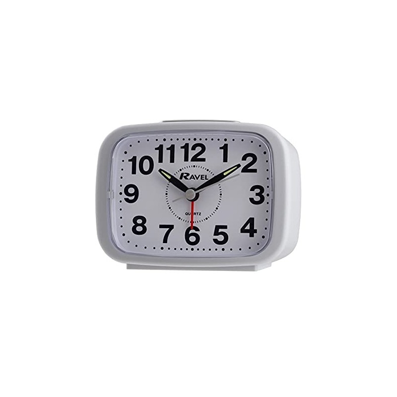 Ravel - Kingston Bold Bell Quartz Alarm Clock - White