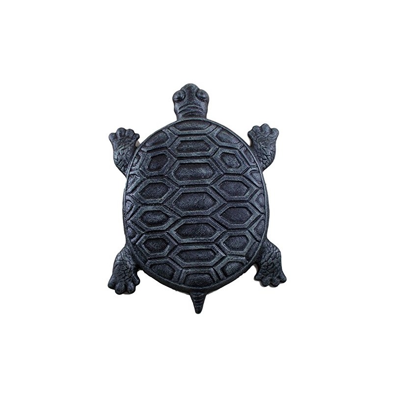 Set of 2 Iron Verdigris Garden Turtle Stepping Stone