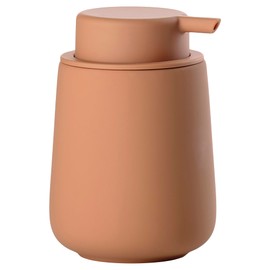 Zone Denmark Nova One Bathroom Soap Dispenser, Ceramic Hand Soap / Liquid Soap Dispenser, Diameter 8 cm, Height 11.5 cm, Capacity 250 ml, Mandarin