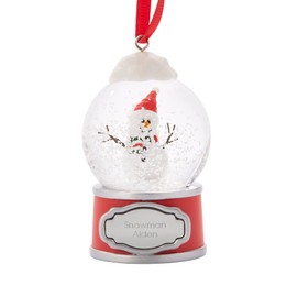 Mini Snowman Snow Globe Ornament (Free Customization) - Things Remembered