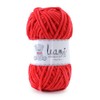 LEAMI Chenille Soft Yarn Plain 136 Red (100 g/120 m)