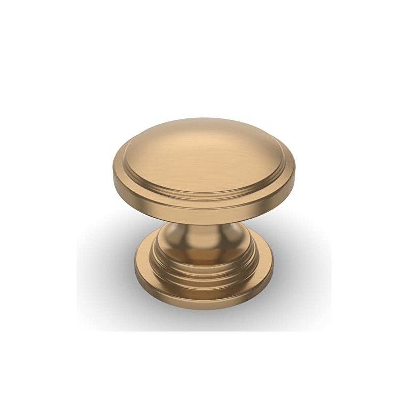 Amerdeco 10 Pack 1-1/4 inch Kitchen Cabinet Knobs Champagne Bronze
