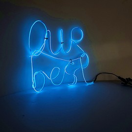 Ourbest [New Hard Structure Version] 5 Splitter 2Meter Neon Strip Light Wire, 3Mode Stay/Slow/Fast Flash EL Wire Lights for Cosplay Dress Party Decoration (Icyblue)