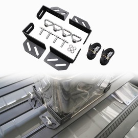 4Pcs Platform Cargo Corner Bracket Kit with Ratchet Straps, Cargo Rack Chocks fit for Rooftop Racks Cargo Containers Boxes