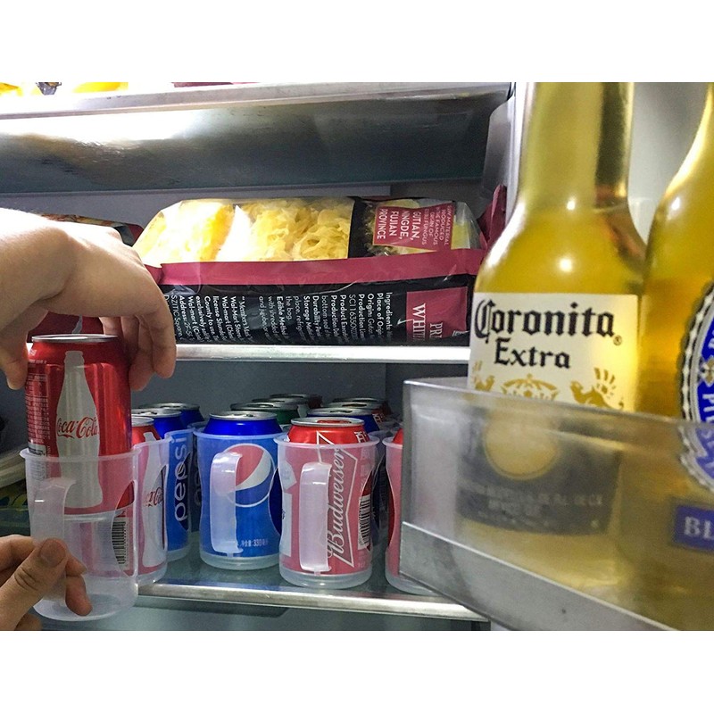 Set of 2 Portable Beverage Can Holder Fridge Can Holder