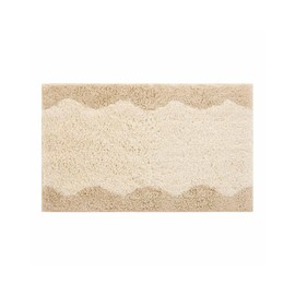 House of Noa Bath Mat – Plush Cotton Non Slip Luxury Bathroom Rugs Washable – Soft Handmade Absorbent Bath Mat for Bathroom Floor, Vanity, or Tub-Side Use – Harper Au Lait 21x34