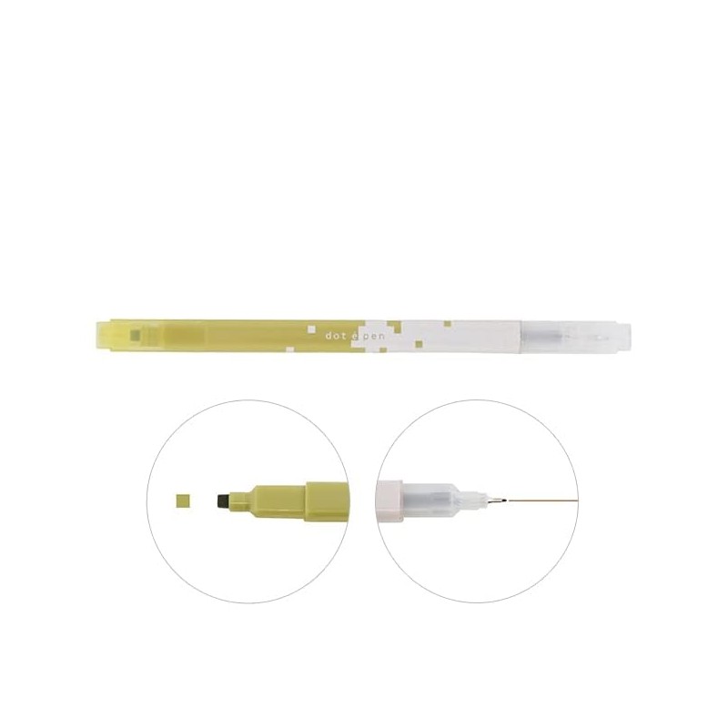 サンスター文具 ドットEペン 両面 水性マーカーペン 四角いドット 細字 アート 塗り絵 スケッチ イラスト用