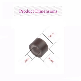 500Pcs MicroLink Beads for Hair Extensions, Micro Link Rings 5mm Silicone Lined Beads for I Tip Hair Extension Tool (Dark Brown)