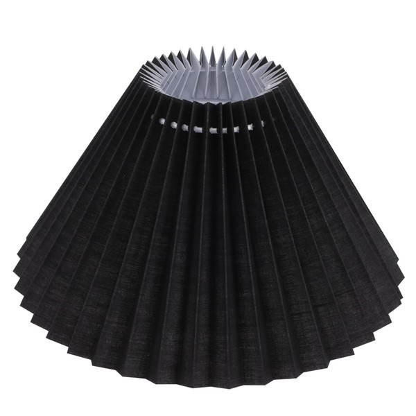 Didiseaon Lamp Shade for Table Lamp: Pleated Lampshade E27 Black