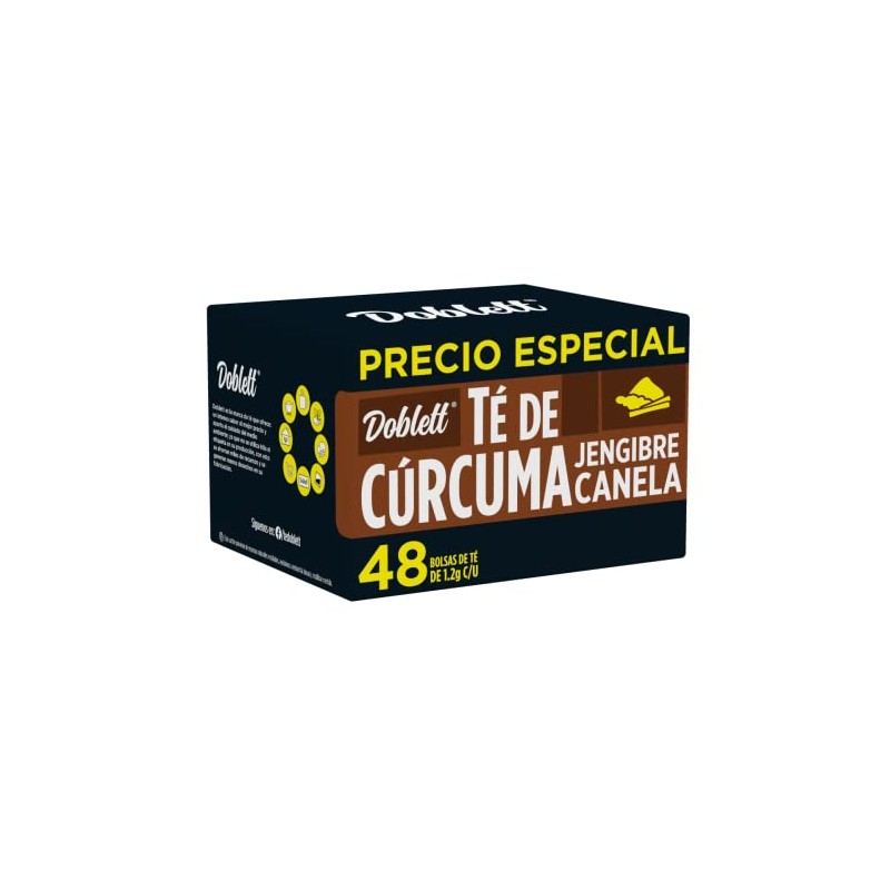Té Doblett Cúrcuma Jengibre Canela 48 sobres