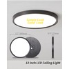 4Pack 12 Inch Remote Control Dimmable LED Flush Mount Ceiling