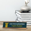 Outstanding Legal Analyst Gold Frame, Desk Sign (2x8")