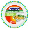 Hefty Compostable Printed Paper Plates, 10 Inch, 20 Count