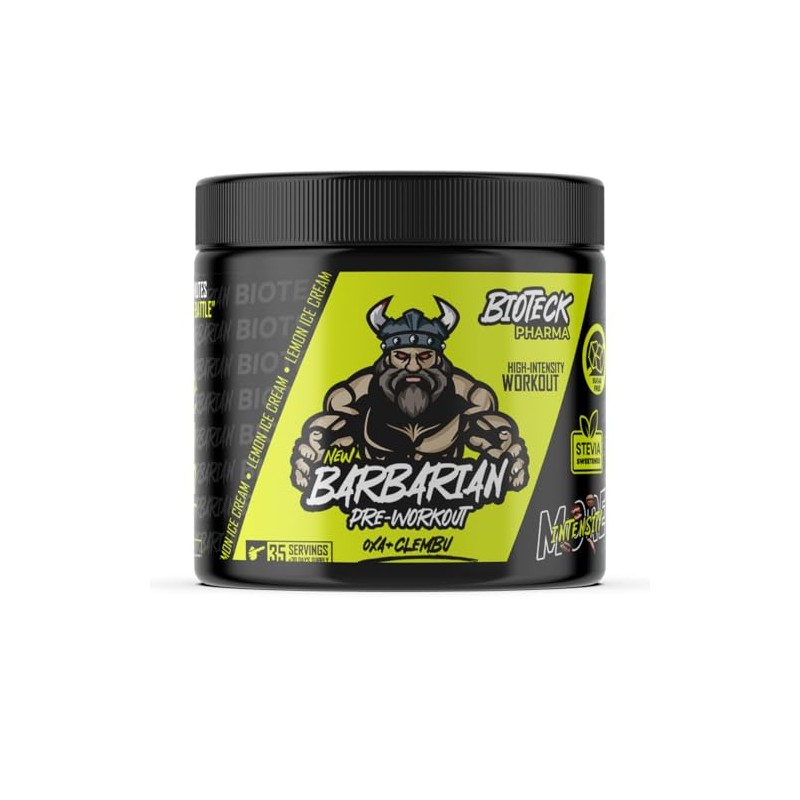 Pre entreno barbarian de 350 gr rinde 35 servicios (OXA)