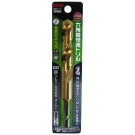 Ichinen Access 26902 RELIEF Ironwork Drill, Hexagonal Shaft Rapid Drill, Titanium Coating, 0.5 inches (13.0 mm), Integrated