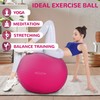 Fitvids Anti-Burst Slip Resistant Exercise Ball - 34-inch Pink, 2,000-Pound
