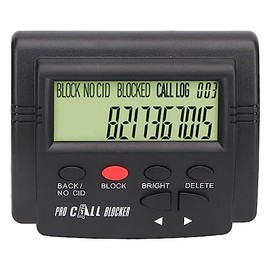 Call Blocking Device with LCD Display, 4000 Groups Large Capacity Prevent Harassment Caller ID Box with LCD Display for Landline Phones