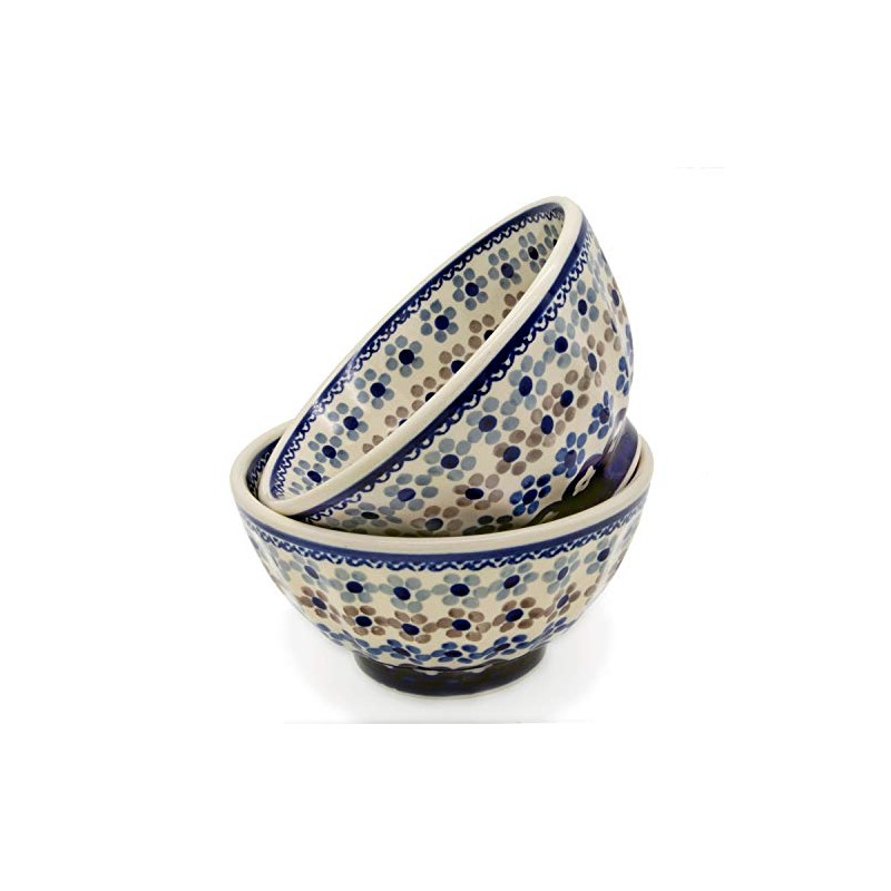 Bunzlauer Multi-Purpose Bowls 13.5 cm Ribbed Set of 2 (Leonie