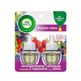 Air Wick® Aromatizante de Ambiente Eléctrico 2 Repuestos Frutos Rojos 20 ml c/u