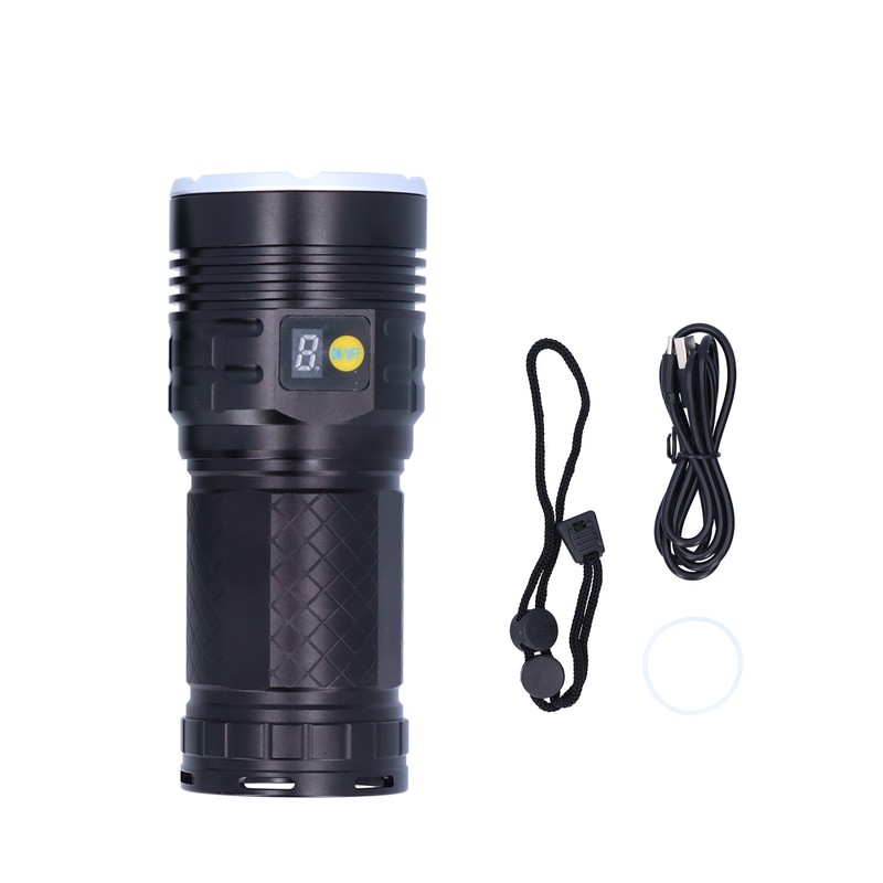 LED Flashlight XMT6 LED 15000lm USB Rechargeable IP65 Waterproof Outdoor