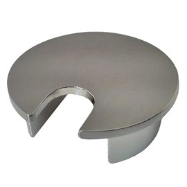 Electriduct 2" Metal Desk Grommet Cable Hole Cover Wire Cord Organizer | Brushed Nickel