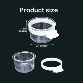 Fhandong Plastic Bird Detachable Transparent Bowl, 4Pcs, Easy Access Design, Spill Proof, Bird Feeder Bowl