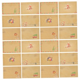 STOBOK 24pcs Christmas Invitation Christmas Envelope Christmas Envelopes Santa Claus Envelope Wedding Invitation Festival Invitation Letter Cover Kraft Paper Party Supplies Vintage 16X11 cm