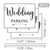 3 Pcs Double Sided Wedding Directional Signs 14.37 x 11.22