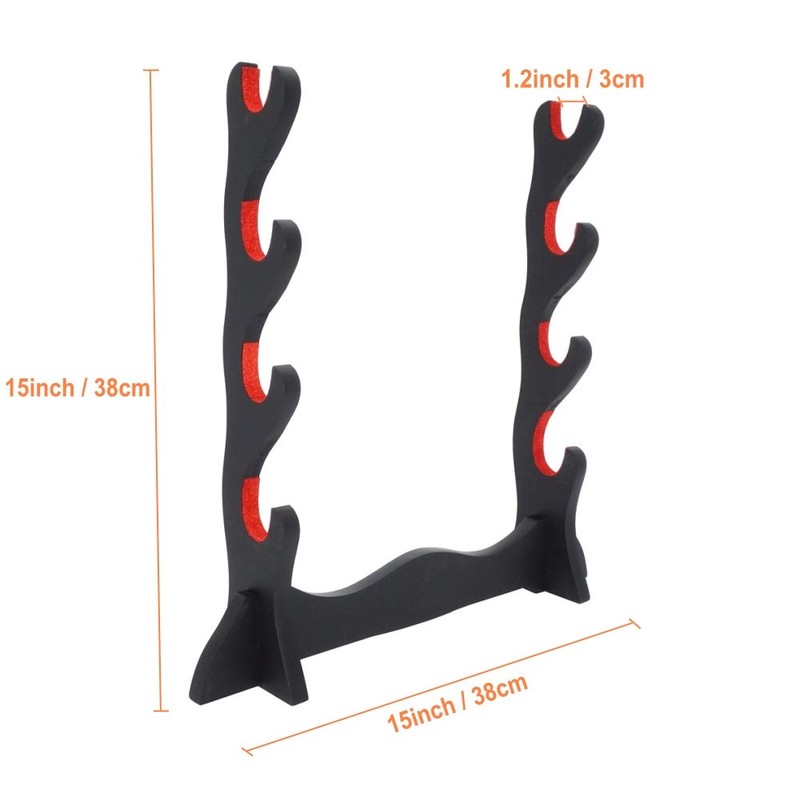 Eforlife Velvet Padded Sword Stand Display Samurai Sword Katana Wakizashi