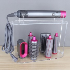 Lumclaw Storage Holder Compatible for Dyson Styler Accessories Acrylic 6 Holes Countertop Organizer Stand Desktop Organizer