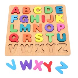 Random Color Wooden Alphanumeric Shape Puzzle, 1 Set Montessori Preschool Cognitive Toy, Creative Learning Puzzle, Educational Learning Blocks Tools, Wooden Puzzles, Shape Recognition Puzzles:_Random Color 4_one size